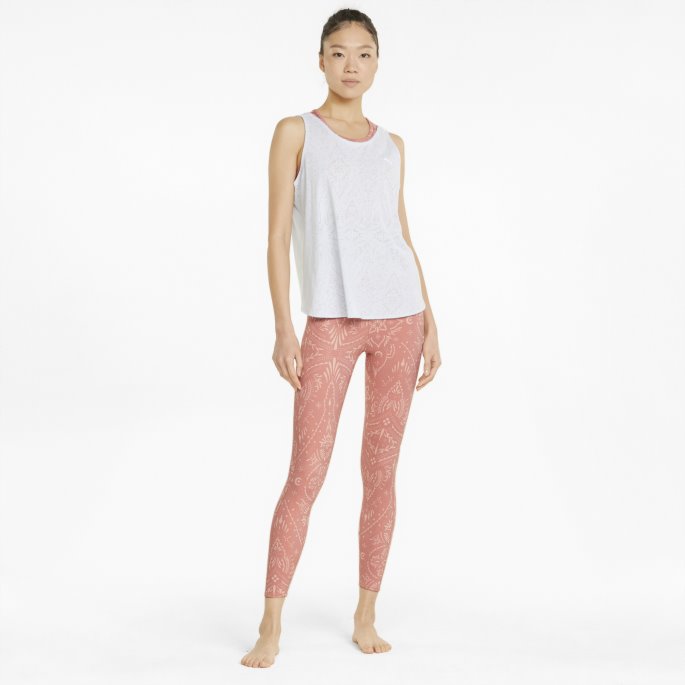 Puma På Salg Studio Trykt Høy Midje Kvinners Trening Leggings Rosett