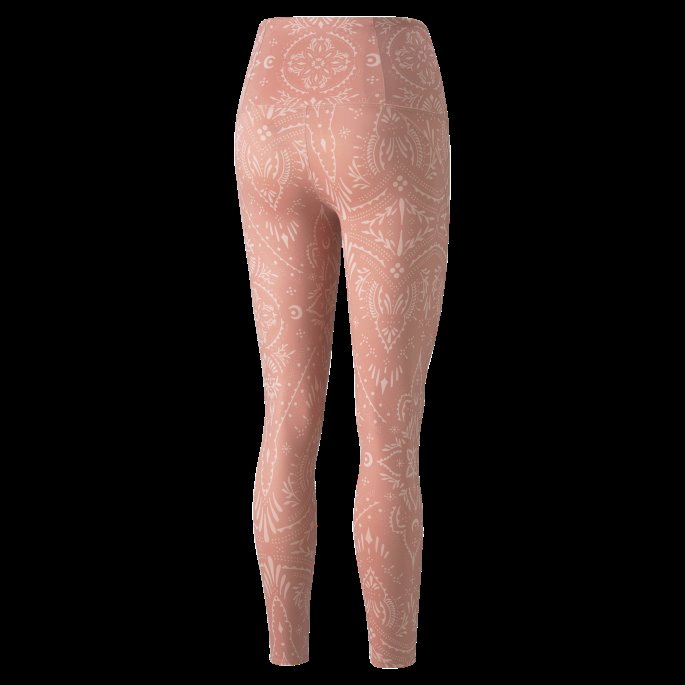 Puma På Salg Studio Trykt Høy Midje Kvinners Trening Leggings Rosett