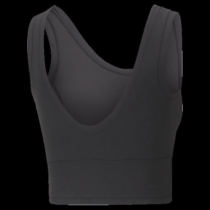 Puma På Tilbud Svart Studio Yogini Luxe Cropped Treningsgenser For Kvinner