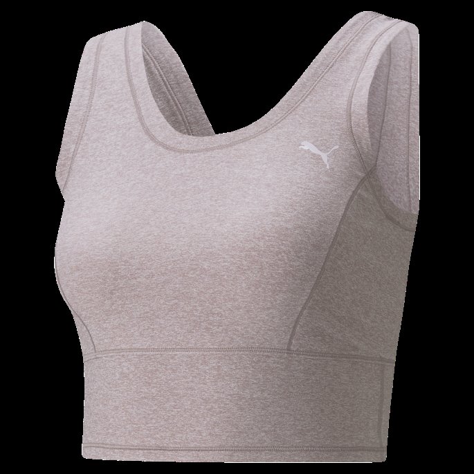 Puma På Tilbud Quail Heather Studio Yogini Luxe Cropped Treningsgenser For Kvinner