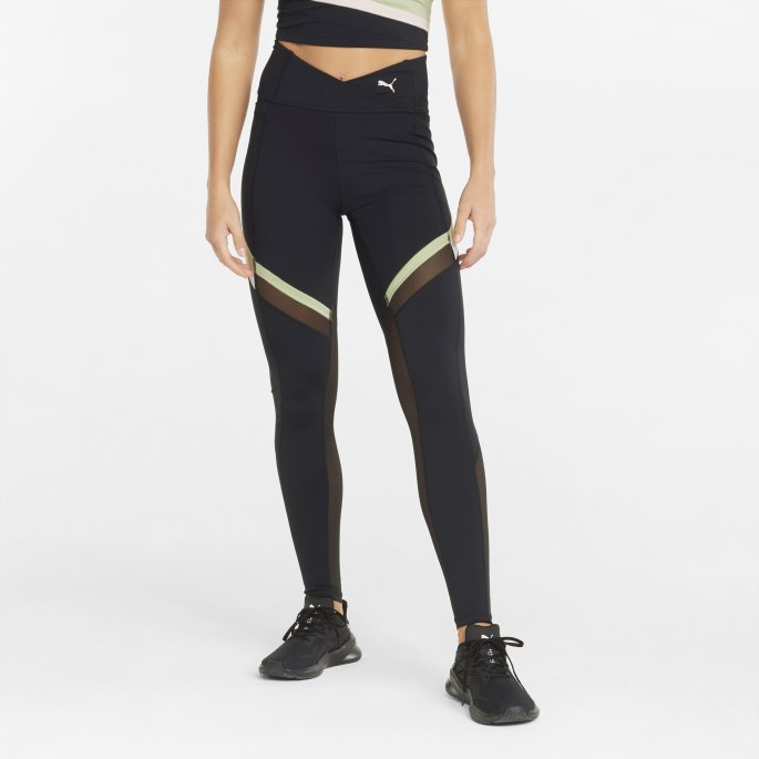 Eversculpt Mesh Treningsleggings For Kvinner Svart-sommerfugl Puma På Salg