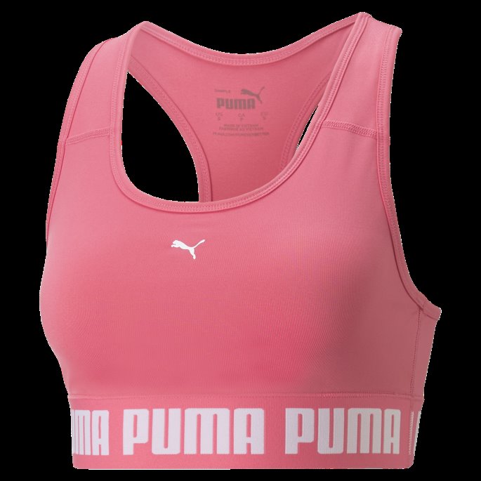 Puma På Tilbud Sterk Mid-impact Trenings-bh For Kvinner Solnedgang Rosa