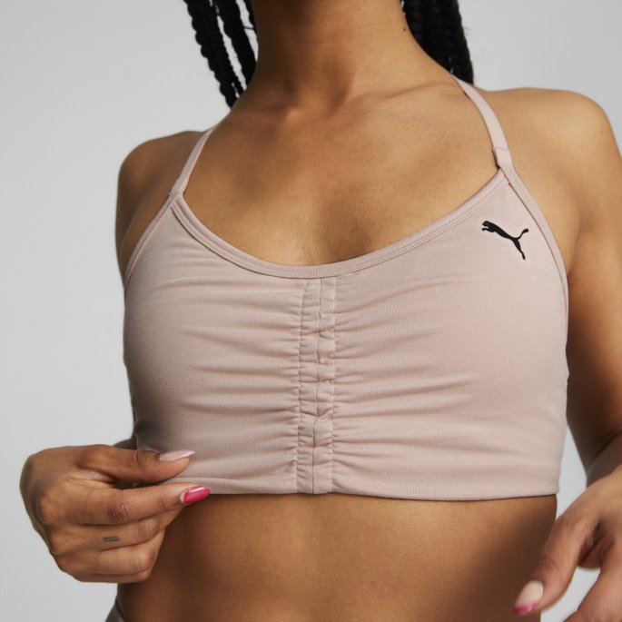 Puma På Tilbud Rose Quartz Heather Low Impact Studio Trenings-BH For Kvinner