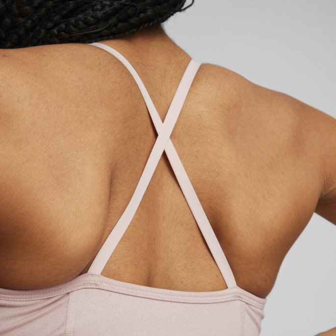 Rose Quartz Heather Puma På Tilbud Low Impact Studio Trenings-BH For Kvinner