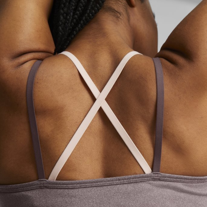 Puma På Tilbud Dusty Plum Heather Studio Foundation Ruched Treningsgenser For Kvinner