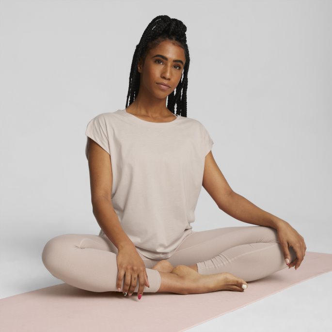 Puma På Tilbud Rose Quartz Heather Studio Foundation Trenings-t-skjorte For Kvinner