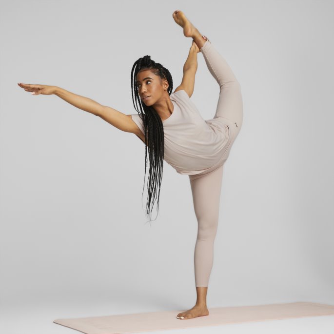 Rose Quartz Lyng Puma På Salg Studio Foundation 7-8 Dame Treningsleggings