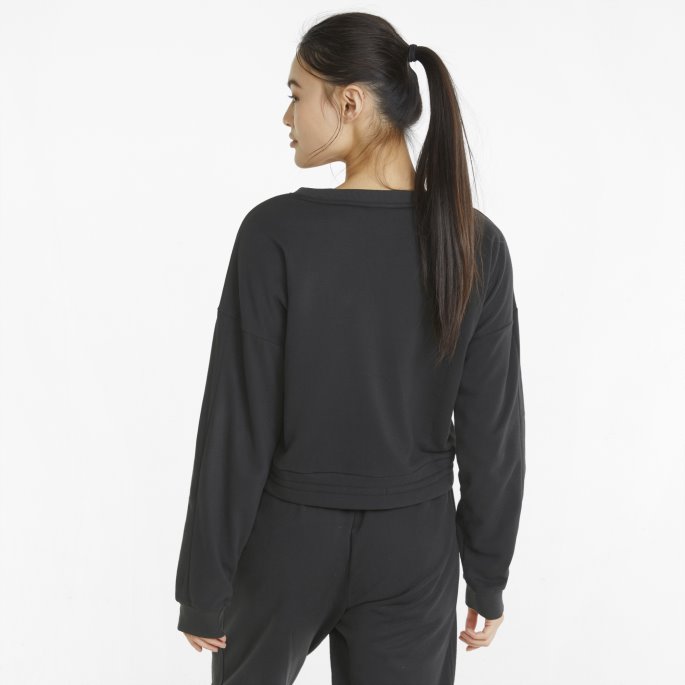Puma På Tilbud French Terry Crew Neck Treningsgenser For Kvinner Svart-q1