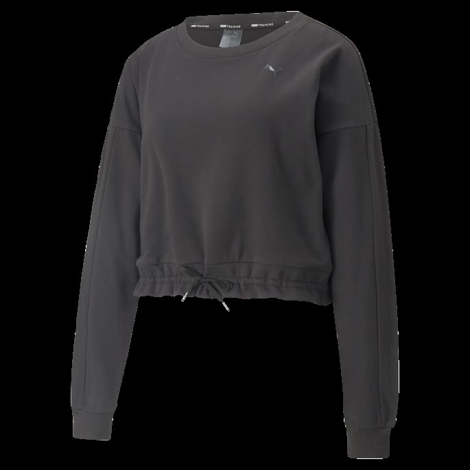Puma På Tilbud French Terry Crew Neck Treningsgenser For Kvinner Svart-q1
