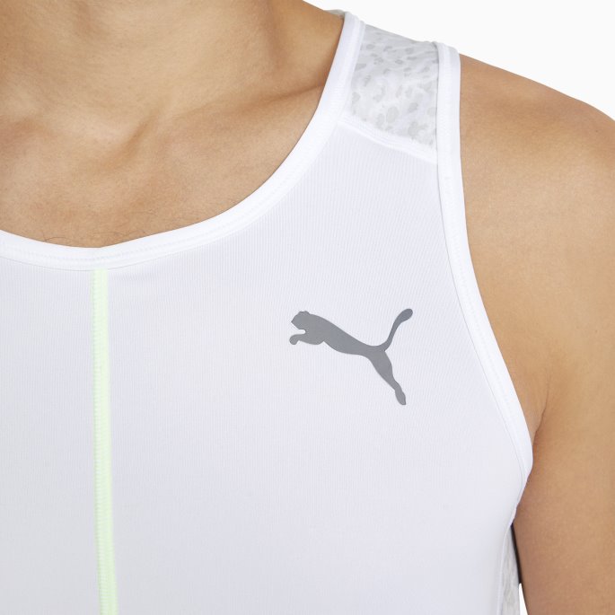 Grafisk Trykt Herreløpe Singlet Puma På Salg Hvit