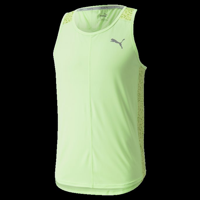 Grafisk Trykt Herreløpe Singlet Brusende Lime Puma På Salg
