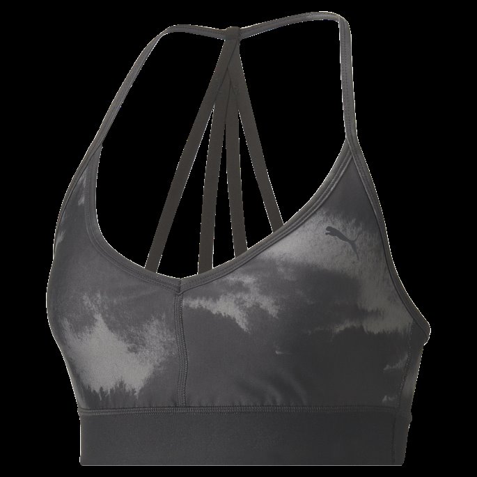 Puma På Tilbud Lav-effekt Risikotaker Kvinners Sports Trening Bh Black-sky Dye