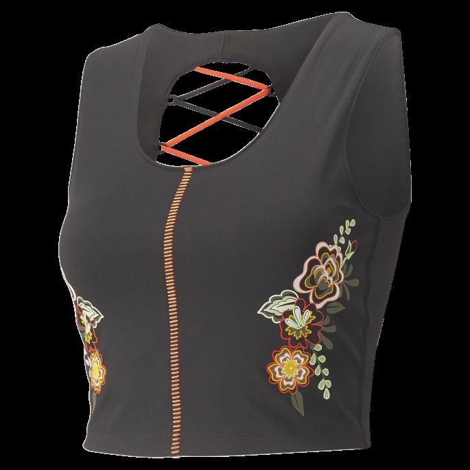 Svart Puma På Tilbud X Frida Kahlo Cropped Trenings-bh For Kvinner