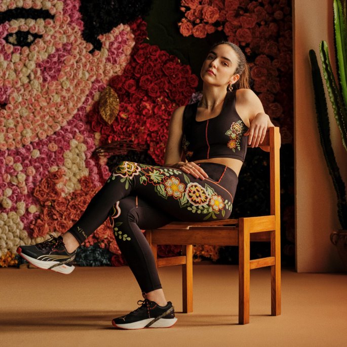 Puma På Tilbud X Frida Kahlo 7-8 Treningsleggings For Kvinner Svart