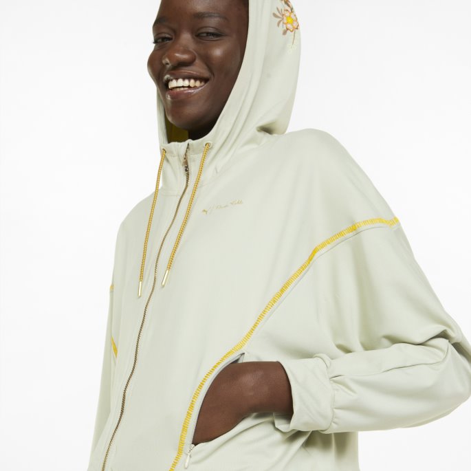 Puma På Tilbud X Frida Kahlo Full Glidelås Dame Trening Hettegenser Spring Moss
