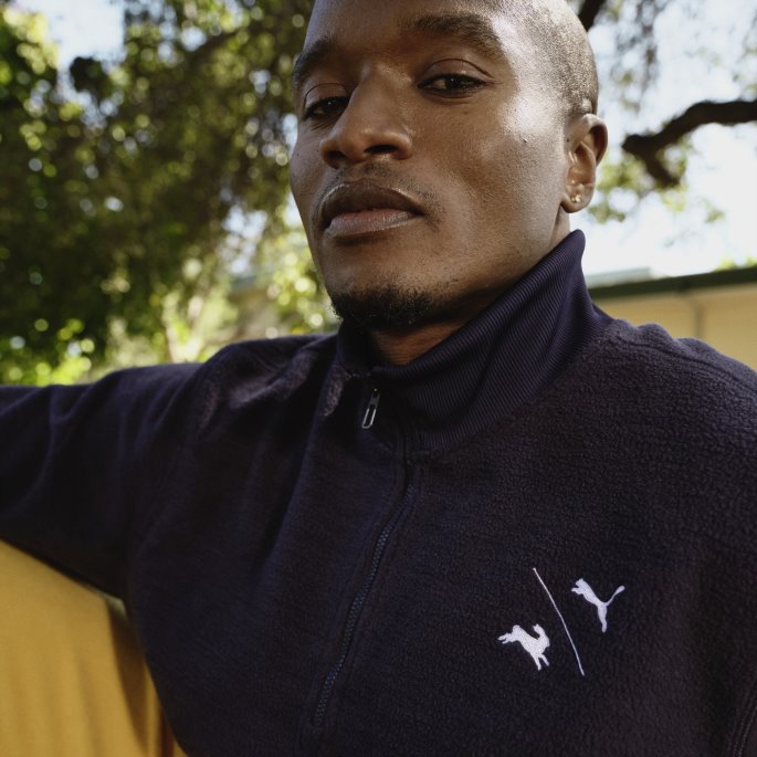Puma På Tilbud X Tracksmith Quarter-zip Menn Peacoat