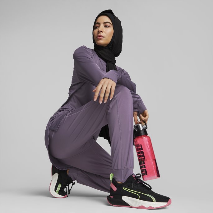 Puma På Tilbud Beskjeden Activewear Treningsbukser Kvinner Lilla Kull