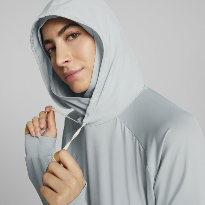 Beskjeden Activewear Dame Trening Hettegenser Puma På Salg Platina Grå