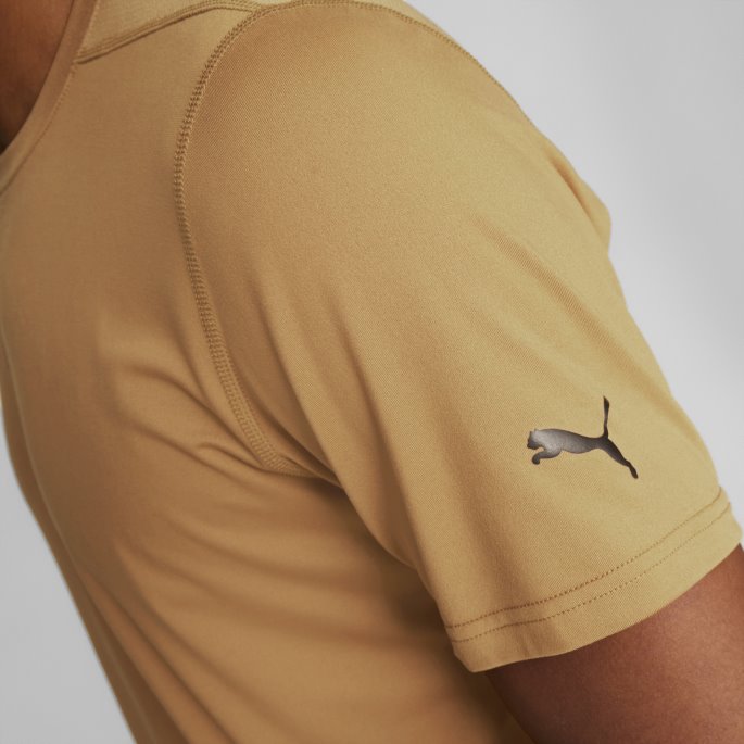 Desert Tan Puma På Salg Studio Mesh Trening Tee Menn