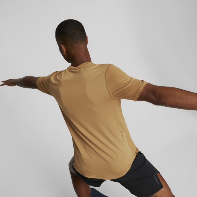 Desert Tan Puma På Salg Studio Mesh Trening Tee Menn