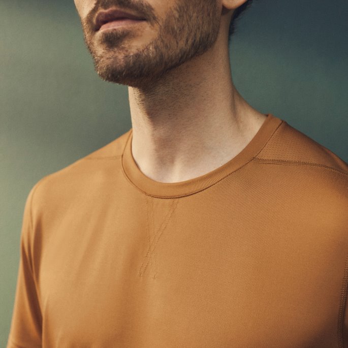 Desert Tan Puma På Salg Studio Mesh Trening Tee Menn