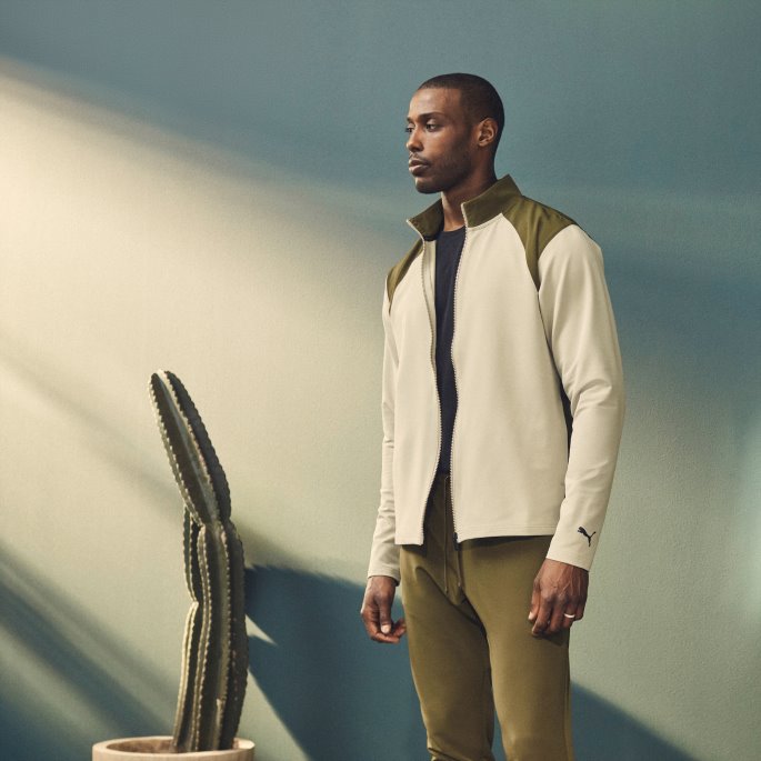 Pebble Grey Puma På Tilbud Studio Ultramove Treningsjakke For Menn