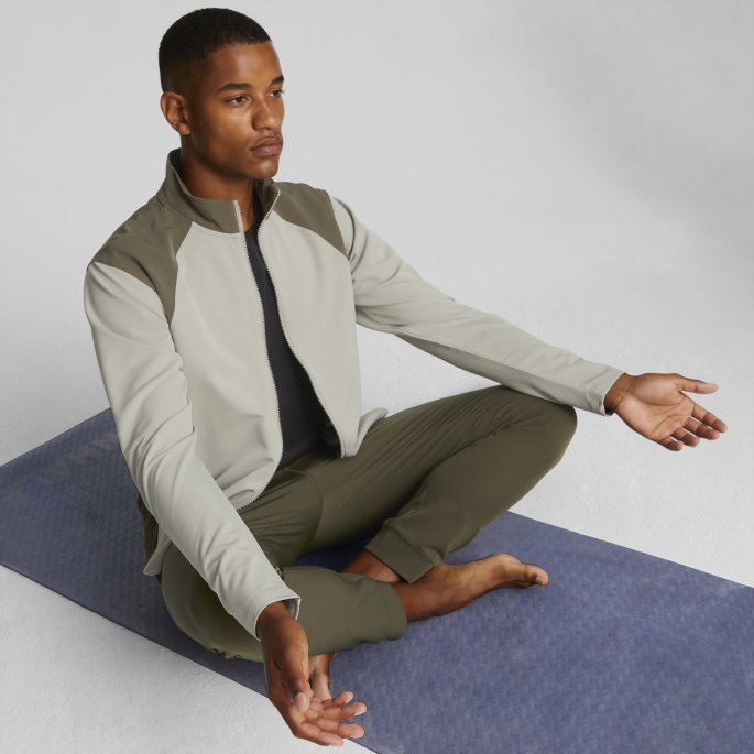 Pebble Grey Puma På Salg Studio Ultramove Treningsjakke Herre