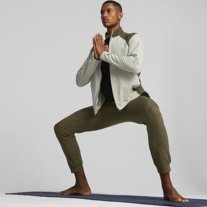 Deep Olive Puma På Salg Studio Ultramove Trening Joggere Menn