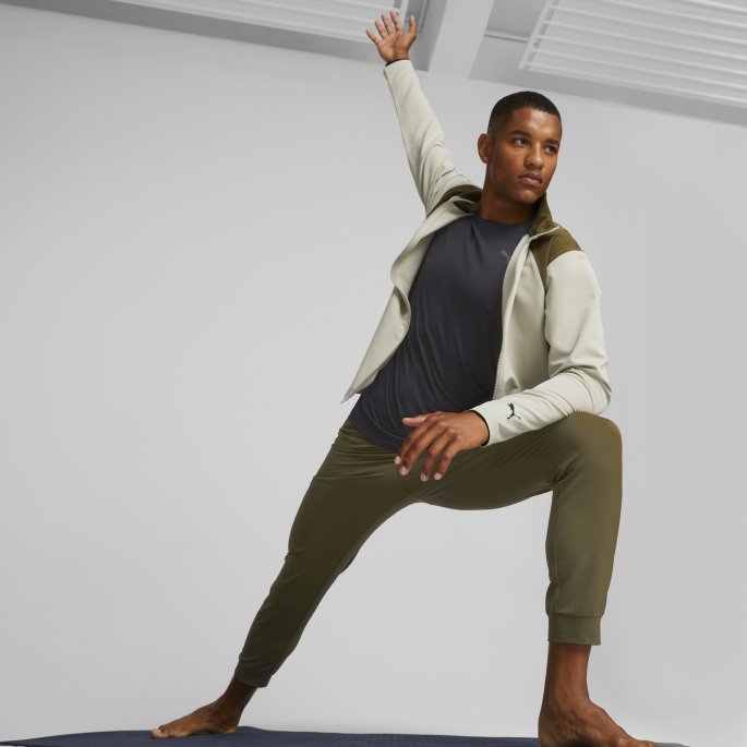 Puma På Tilbud Studio Herre Vaffel Langermet Treningsskjorte Svart