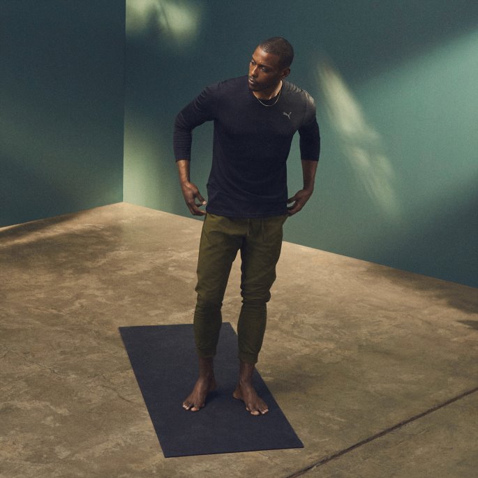 Puma På Tilbud Svart Studio Vaffel Langermet Treningsskjorte Herre