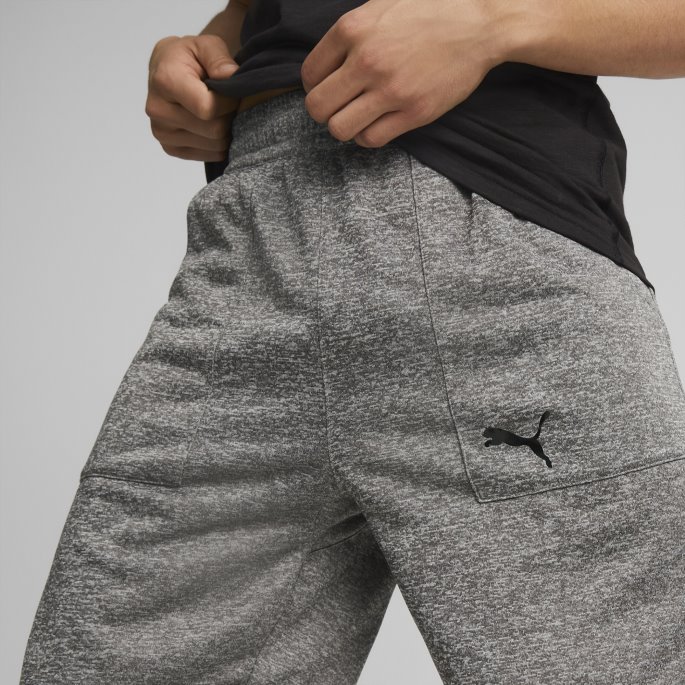Puma På Tilbud Passform Strikket 9" Treningshorts For Menn Mellomgrå Lyng