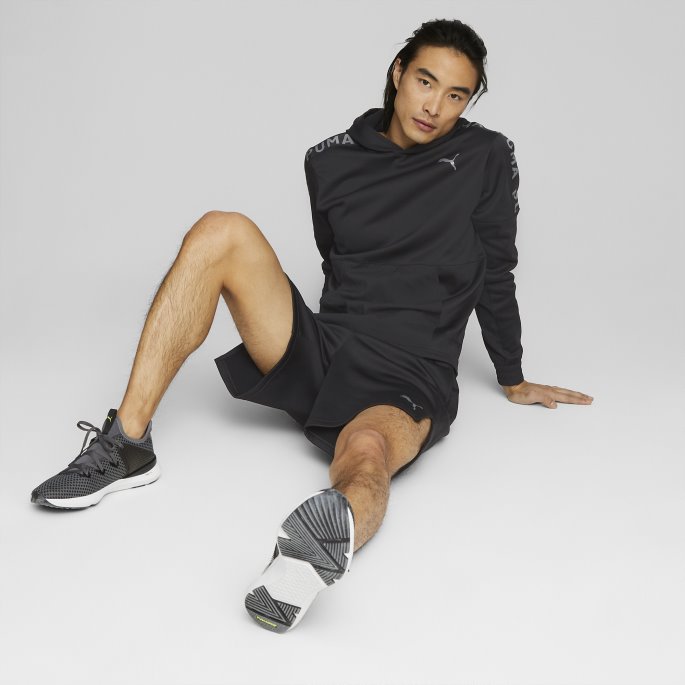 Puma På Tilbud Passform Pwrfleece Menn Trening Hettegenser Svart
