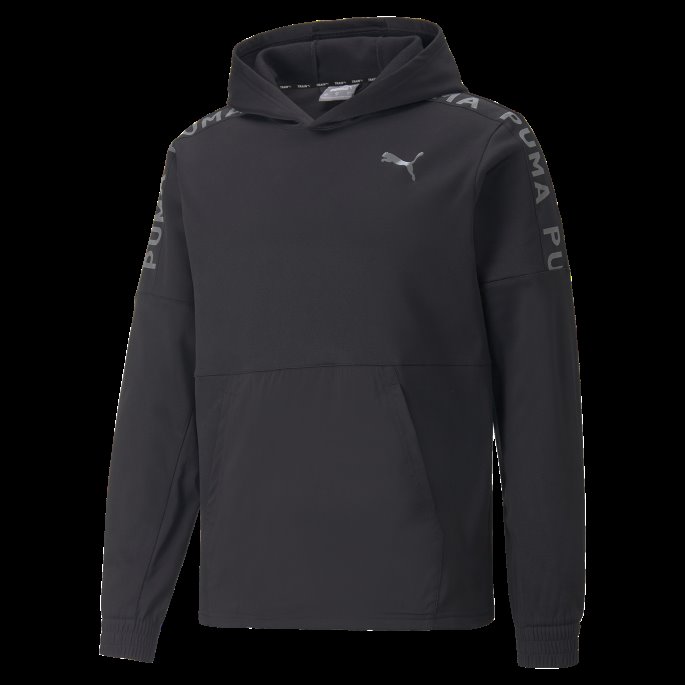 Puma På Tilbud Svart Passform Pwrfleece Trening Hettegenser Menn