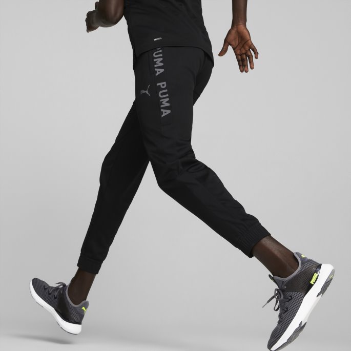 Black Fit Pwrfleece Trening Joggers Menn Puma På Tilbud