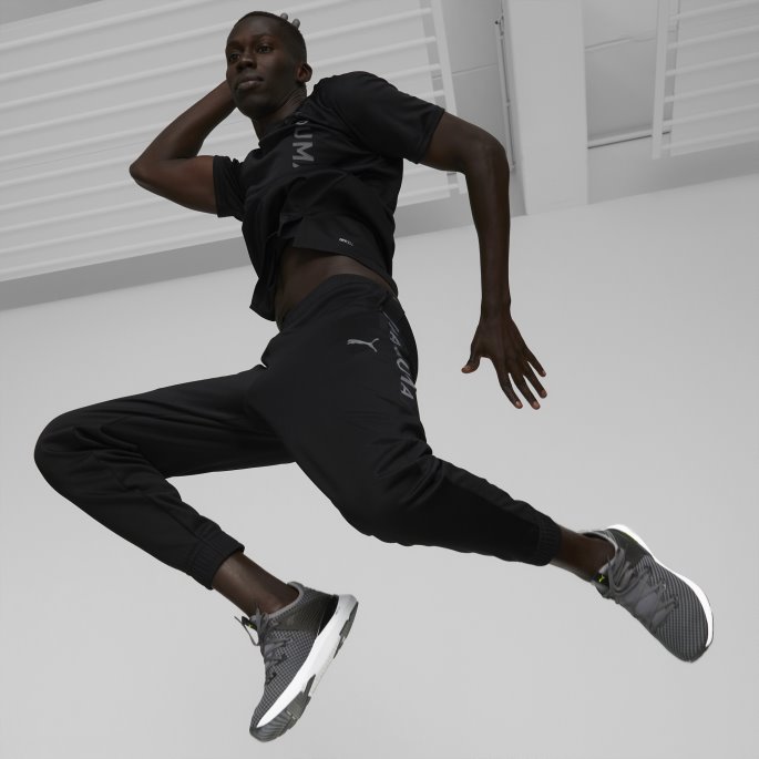 Black Fit Pwrfleece Trening Joggers Menn Puma På Tilbud