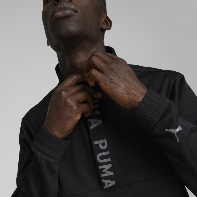 Fit Pwrfleece Midlayer Treningsgenser Herre Svart Puma På Tilbud