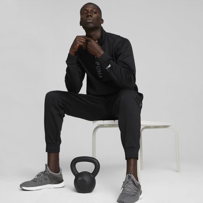 Fit Pwrfleece Midlayer Treningsgenser Herre Svart Puma På Tilbud
