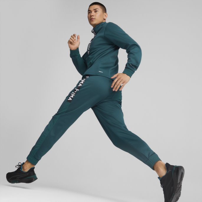 Puma På Tilbud Varsity Green Fit Pwrfleece Midlayer Treningsgenser Herre