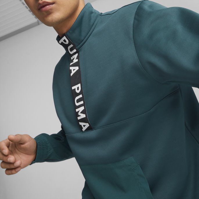 Puma På Tilbud Varsity Green Fit Pwrfleece Midlayer Treningsgenser Herre