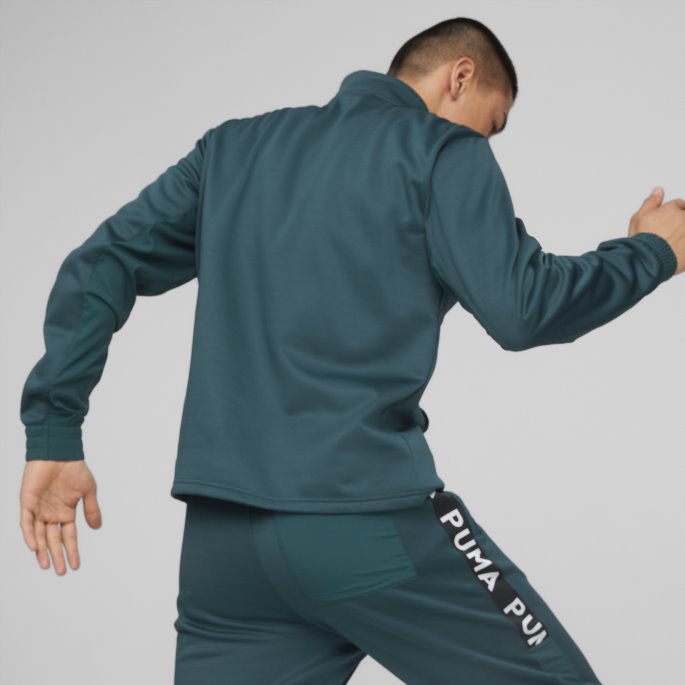 Puma På Tilbud Varsity Green Fit Pwrfleece Midlayer Treningsgenser Herre