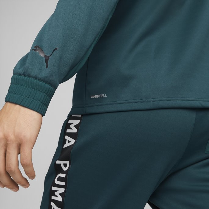 Puma På Tilbud Varsity Green Fit Pwrfleece Midlayer Treningsgenser Herre