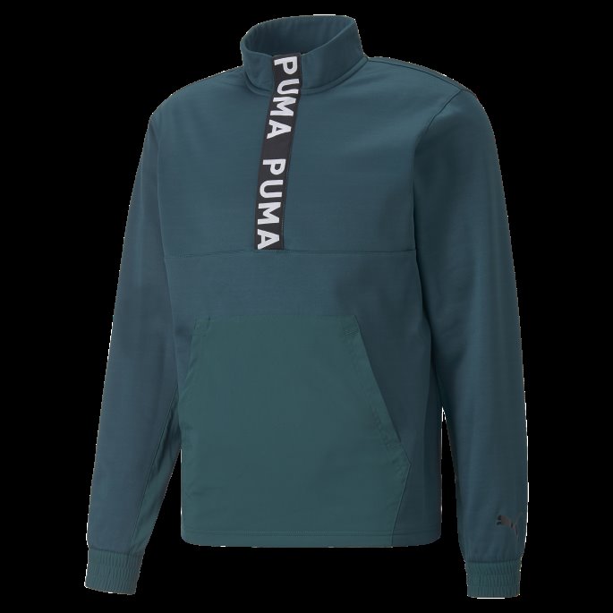 Puma På Tilbud Varsity Green Fit Pwrfleece Midlayer Treningsgenser Herre