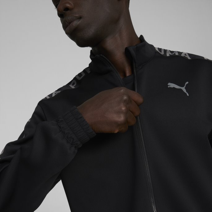 Fit Pwrfleece Treningsjakke For Menn Med Full Glidelås Puma På Tilbud Svart