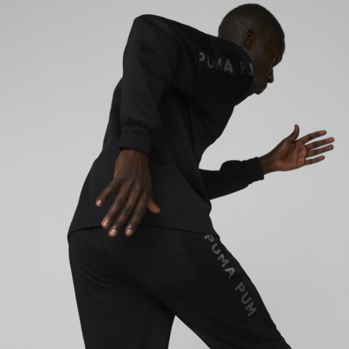 Fit Pwrfleece Treningsjakke For Menn Med Full Glidelås Puma På Tilbud Svart