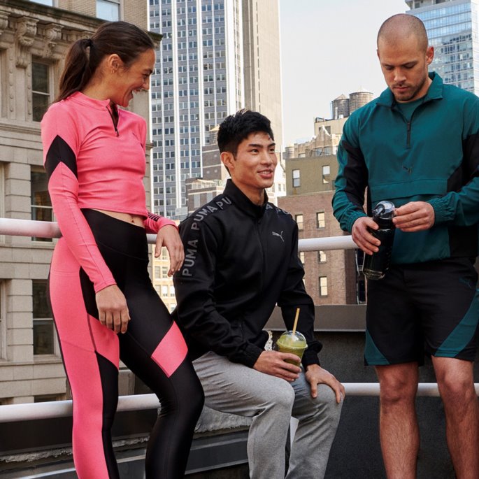 Fit Pwrfleece Treningsjakke For Menn Med Full Glidelås Puma På Tilbud Svart