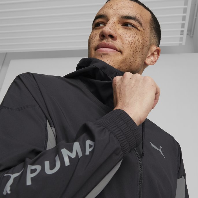 Fit Vevd Treningsjakke Herre Sort Puma På Tilbud