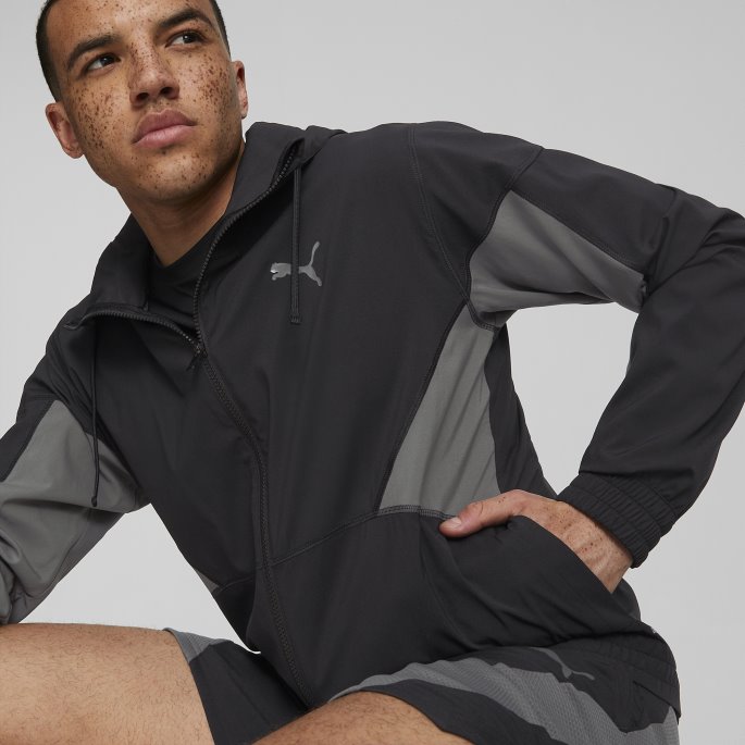 Fit Vevd Treningsjakke Herre Sort Puma På Tilbud