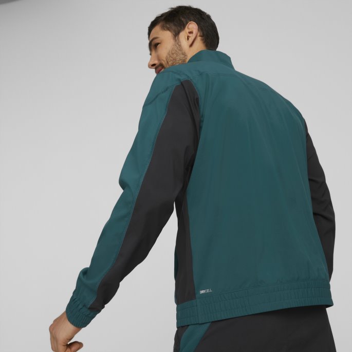 Passform Vevd Treningsjakke Med Halv Glidelås Herre Puma På Tilbud Varsity Green