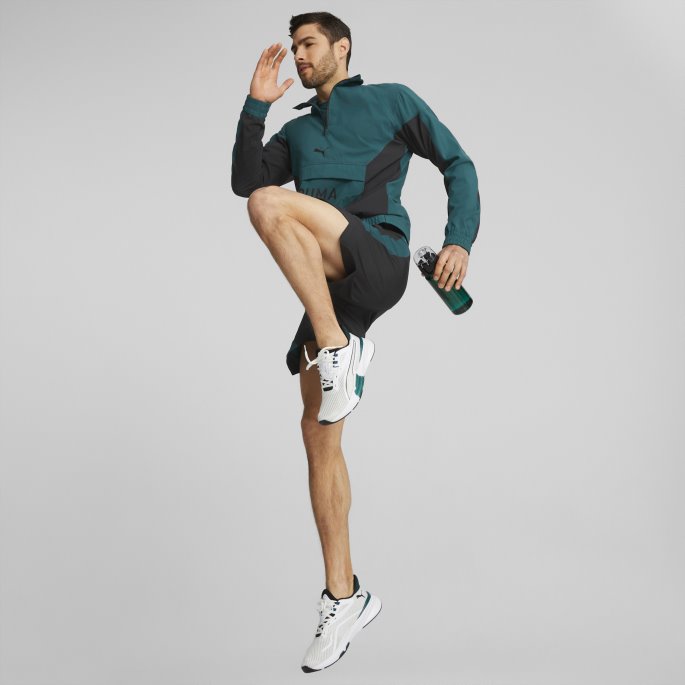 Varsity Green Fit Vevd Treningsjakke Med Halv Glidelås Herre Puma På Tilbud