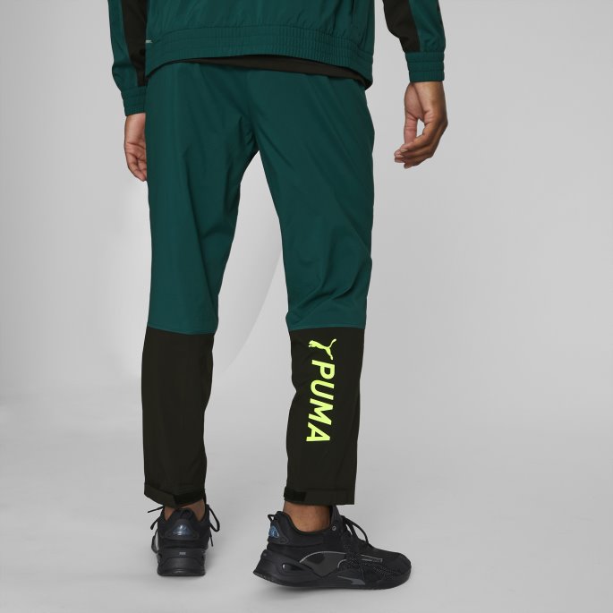 Varsity Green Puma På Tilbud Train Fit Vevde Treningsjoggere For Menn